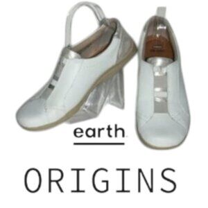 Earth Origins White Leather Slip-on Sneaker Size 9.5M
